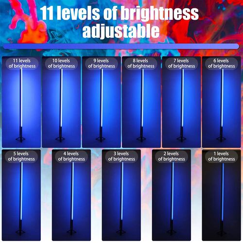 LUXCEO 85cm 4pcs LED Mood Light 3W Remote Control Atmosphere