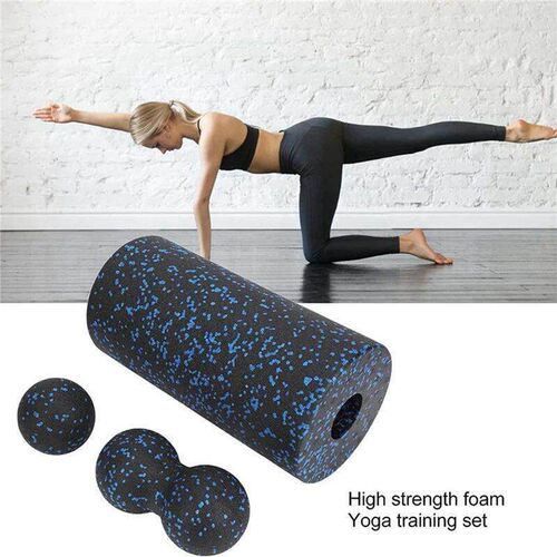 3PCS Yoga Roller Massage Peanut Ball Set EPP Fitness Foam Co