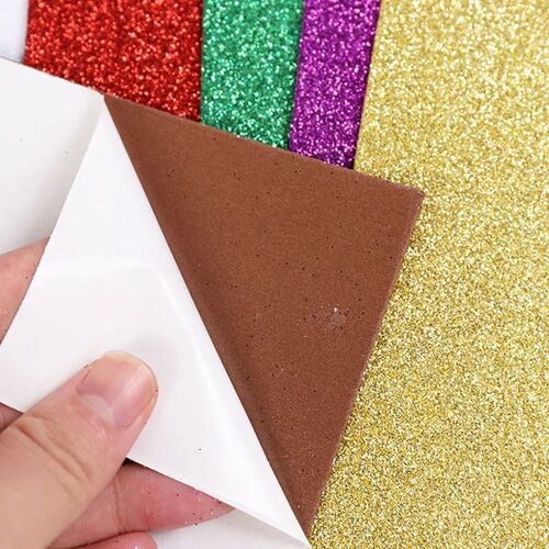 10pcs Glitter Foam Paper Self-adhesive Spong Paper Diy Craft