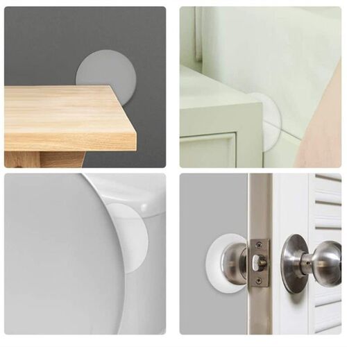 6pcs Transparent Soft Silicone Wall Protector Self-adhesive