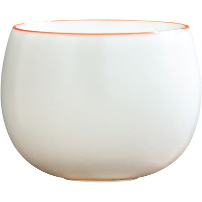 110ml白汝窑开片可养大号主人杯普洱茶杯功夫茶具罗汉杯陶瓷单杯