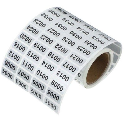 Numbered Stickers Nail Label Inventory Tags Pvc Clothing