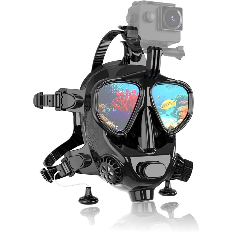 Full Face Dive Mask Support Diving & Snorkeling, Full Face S图片