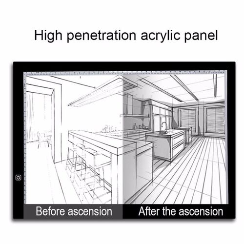 Portable A3 LED Light Pad Box Drawing Copy Board Drafting Gr