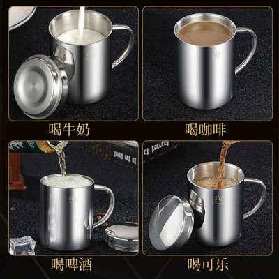 304 Stainless Steel Mug Cup Double Layer Anti-scalding Therm
