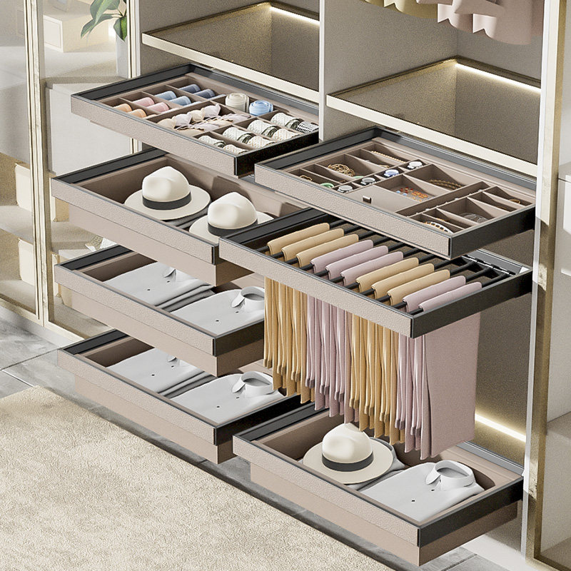 衣柜拉篮格子抽裤架伸缩滑轨皮革首饰盒内置篮抽屉式自制轨道五金,基础建材,衣柜拉篮,淘宝优惠券,粉丝福利购,淘宝优惠卷