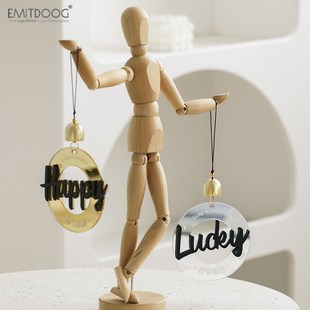 EMITDOOG入户门铃挂件风铃挂饰客厅室内进门提醒铃铛挂门上治愈系