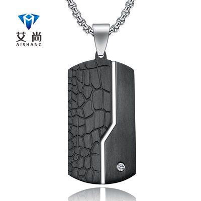 Mens fashion stainless steel room light sand black pendant