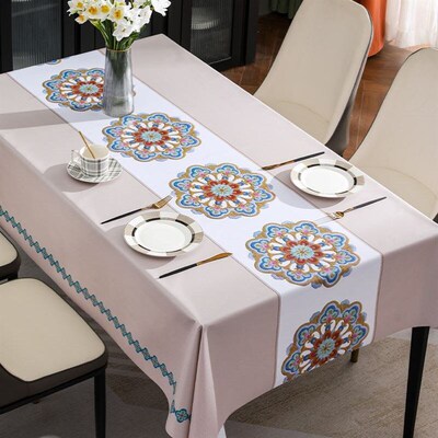Tablebcloth oilproof waterproof antiscalding pvc table mat