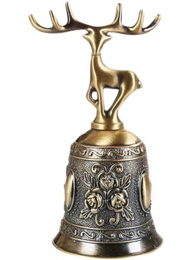 欧式金属酒吧台传菜手摇叫餐厅幼儿园上课铃铛麋鹿家居摆件装饰品