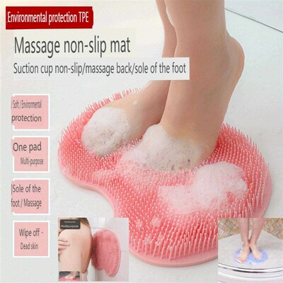 Exfoliating Foot Brush and Back Scrubber Anti-Slip Suction C