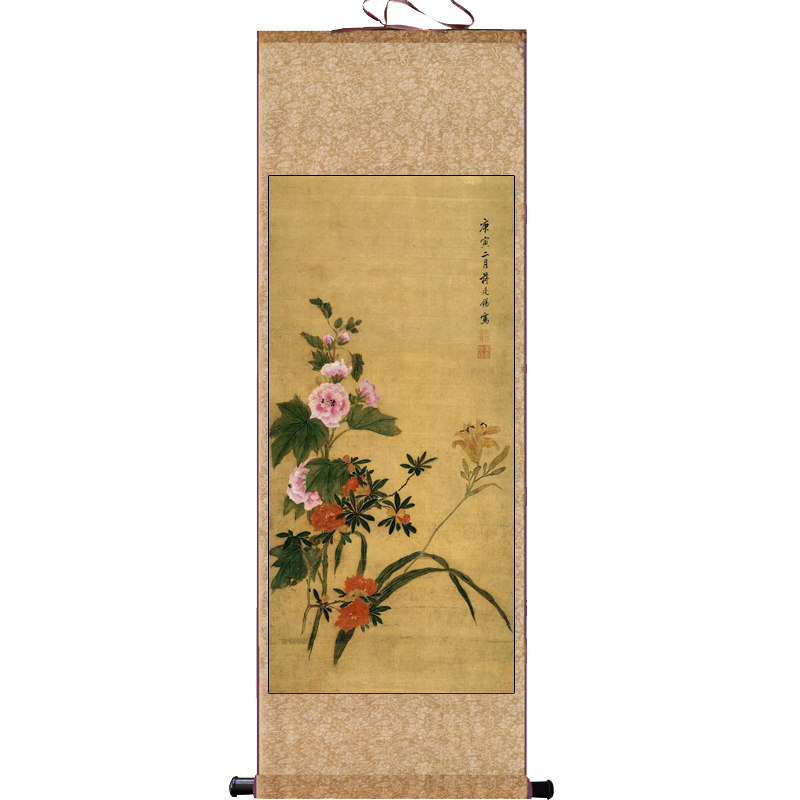 清沈铨九如图古代传世名画国画花鸟国高清艺术微喷卷轴装饰挂画,家居饰品,国画,淘宝优惠券,粉丝福利购,淘宝优惠卷