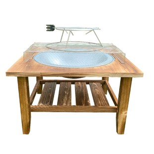 围炉煮茶取暖烤火炉老式烤火盆铸铁炭火盆室内家用炭盆烧烤架碳盆