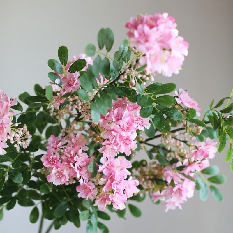 醉香粉色含笑花仿真花束客厅落地花瓶插花摆件装饰绿植假花十里香,家居饰品,仿真花/假花,淘宝优惠券,粉丝福利购,淘宝优惠卷