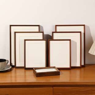 极简窄边框实木榫卯相框摆台 678 10寸A4空框书法字画装裱画框