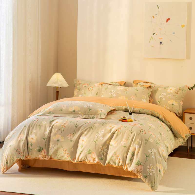 四季通用全棉纯棉加厚喷气磨毛床单款四件套轻奢简约生态磨,3C数码配件,其它配件,淘宝优惠券,粉丝福利购,淘宝优惠卷