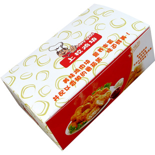 一件 底部手折上校鸡块盒子 一次性鸡翅鸡块纸盒打包盒200个