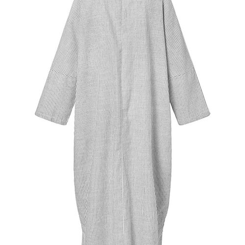 Casual Loose Shirt Stripe Dress Spring Women Long Sleeve