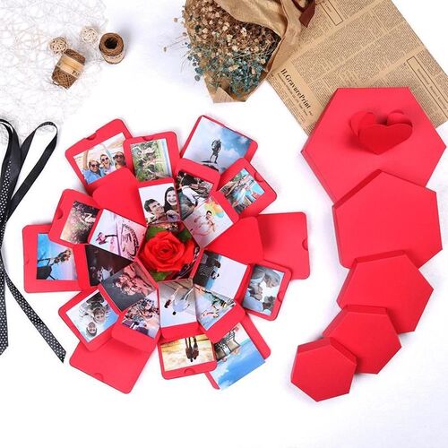 Creative Explosion Box Gift Surprise Love Paper Box Hexagona