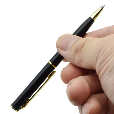 Rotating Pocket-size Ballpoint Pen Metal Material 0.7mm Blac