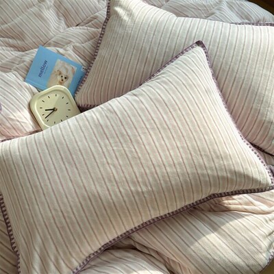 Soft Whirring!taro Purple Bed Set Of Four Thickened Warm Dou
