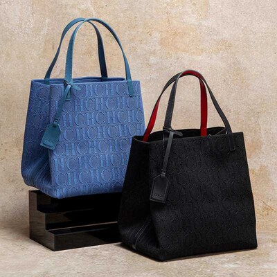 CHCH Tote Bag New Large Capacity Black Simple Knitted Shoppi