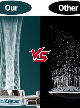 360 Degrees Rotation Turbo Fan Shower Head High Pressure Wat
