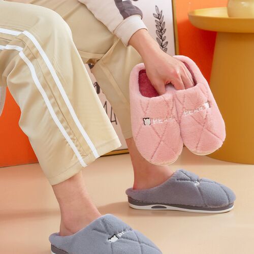 Love home bag with cotton slippers indoor thick anti-slip