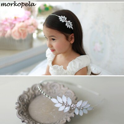 Morkopela Girls Flower Headbands Princess Rhinestone Hairban