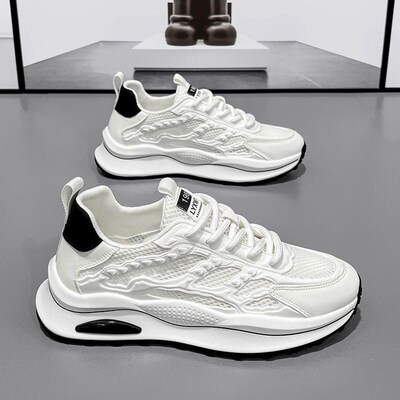 Mens Shoes Breathable Mesh White Shoes Mens rendy Versatil