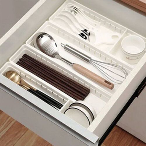 Adjustable Kitchen Cabinet Organizer Drawer Storage Box Cutl