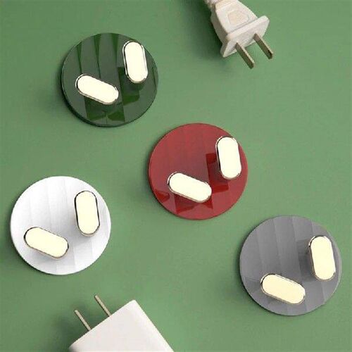 4Pcs Cable Holder Punch Free Plug Adhesive Hook Wire