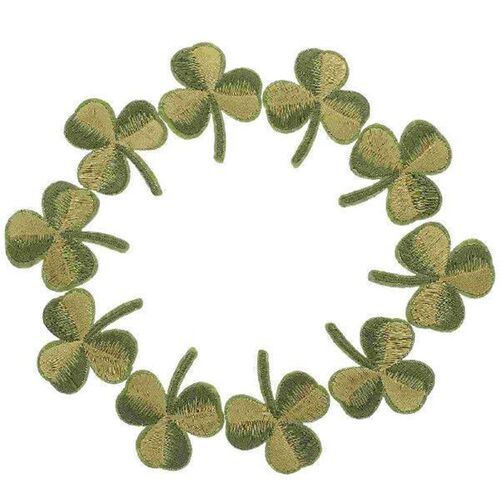 10 Pcs Green Leaf Embroidery Patch Irish Cloth St Patricks