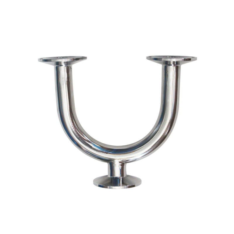 不锈钢U型三通卫生级30快装卡箍卡盘1度焊接式U型三通U型弯管