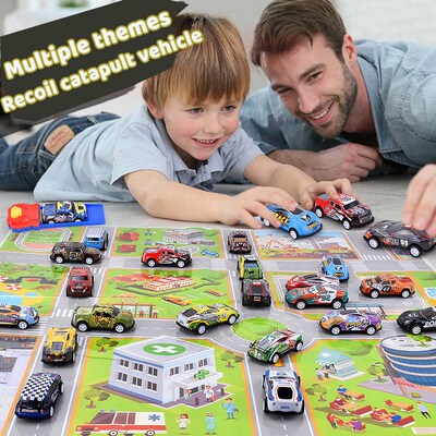 Children Stunt Car Model Alloy Body Pull Ejection Jumping Mi