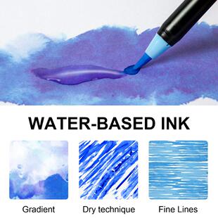 Markers Color for Watercolor Felt Pens Tip Drawing