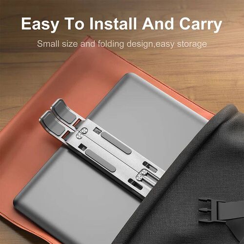 Aluminum Alloy Laptop Holder Stand Adjustable Foldable Porta