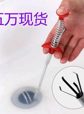 四爪取物器下水道垃圾夹拾取器可弯曲手捏管道疏通器