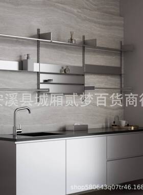 不钢壁vitsoe轨书架墙面系统组516合锈DIY墙上隔板道展示收纳架挂