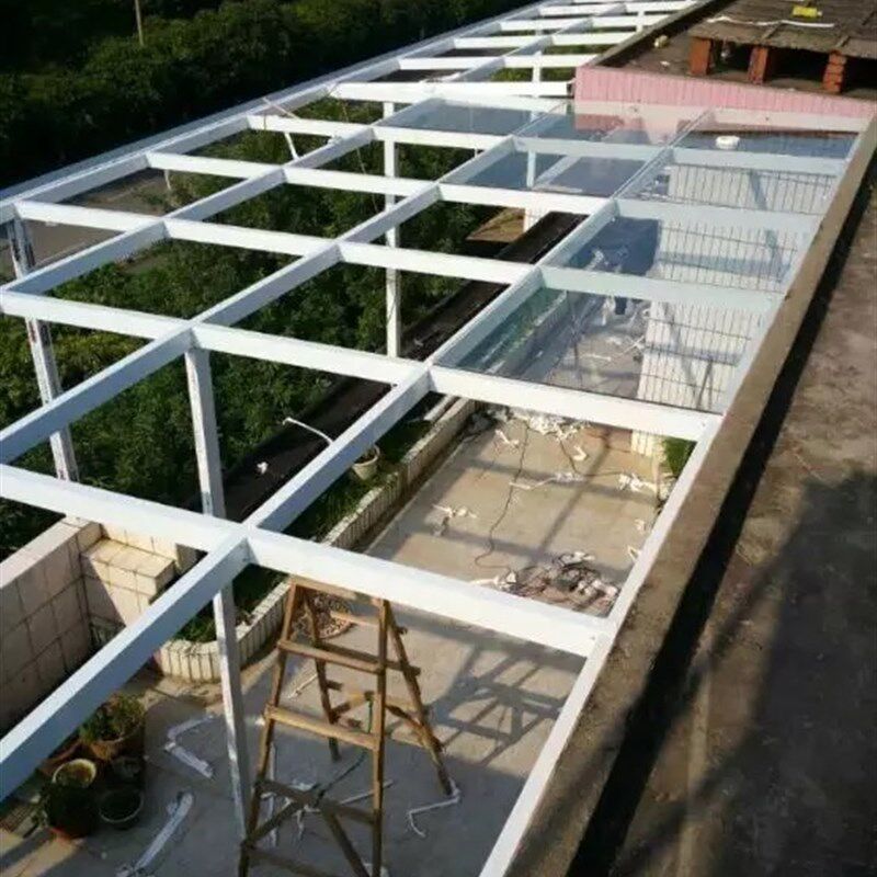 深圳铝合金不锈钢夹胶钢化玻璃耐力板温室屋顶露台雨棚封阳台