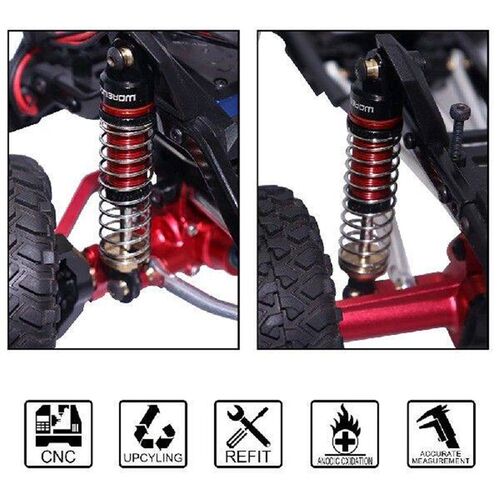 4pcs RC Shock Absorber Aluminum Front & Rear Shocks Alloy