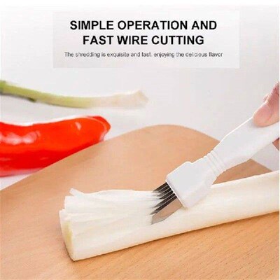 Onion Slicer Scallion Shredder Knife Garlic Crusher Cutter