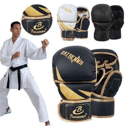 Half Finger Boxing Gloves PU Leather Training Gloves Heavy
