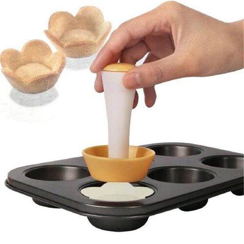 Pastry Dough Tamper Kit Kitchen Flower Round Cookie Cutter