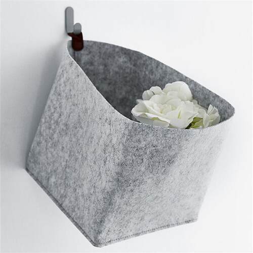 1pc Nordic Felt Storage Basket Living Room Tea Table Black G