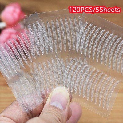 120PCS/5sheets Invisible Eyelid Tape Sticker Breathable Fibe