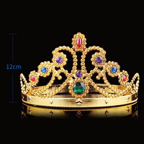 King Queen Headdress Crown Birthday Cosplay Adjustable Festi