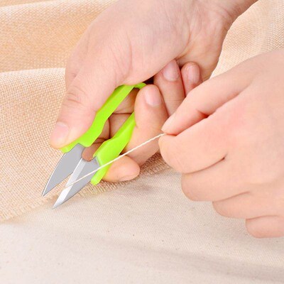Household Plastic Handle Cross-stitch Tool U-shaped Scissors