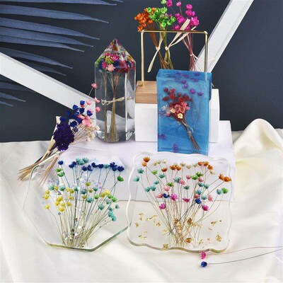 30Pcs Dried Flowers UV Resin Filler Mini Brazil Star Chrysan