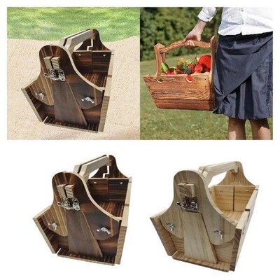 Low Picnic Table 2 in 1 Convertible Portable Wooden Snack